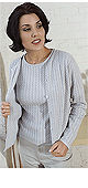 Cable Crewneck Cardigan
